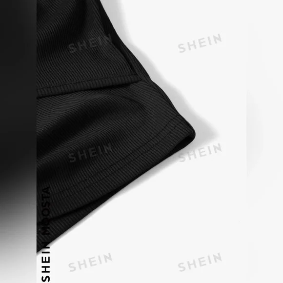 SHEIN MOOSTA O-RING LINKED CUT OUT TUBE TOP BLACK SIZE SMALL - Picture 4 of 8